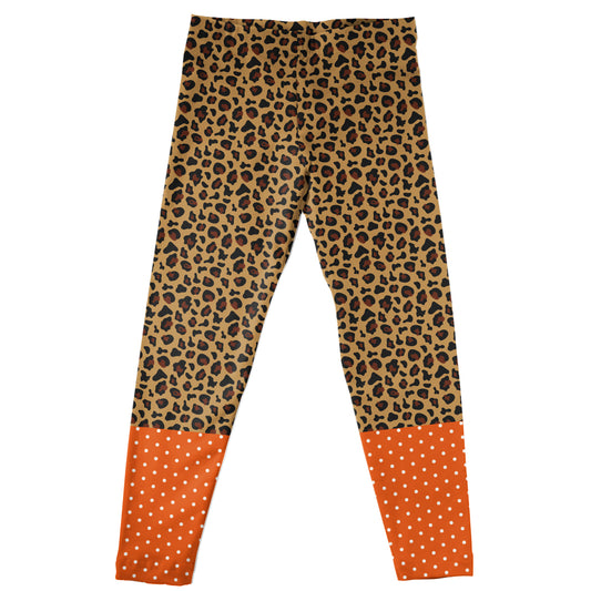 Animal Print Brown and Orange Leggings