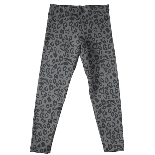 Leopard Print Gray Leggings