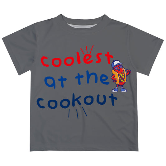 Coolest At The Cookout Gray Short Sleeve Tee Shirt