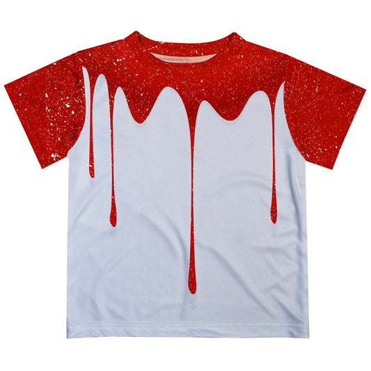Bloody Your Name White Short Sleeve Boys Tee Shirt