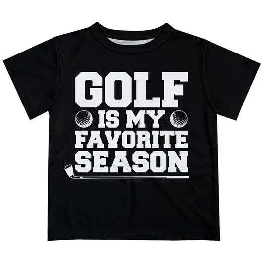 Golf Is My Favorite Season Black Short Sleeve Tee Shirt