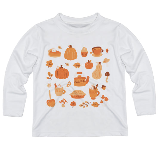 Harvest Elements White Long Sleeve Tee Shirt