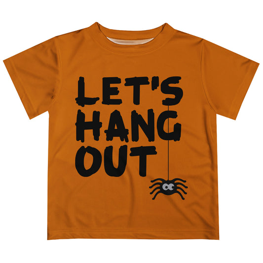 Let´s Hang Out Orange Short Sleeve Tee Shirt