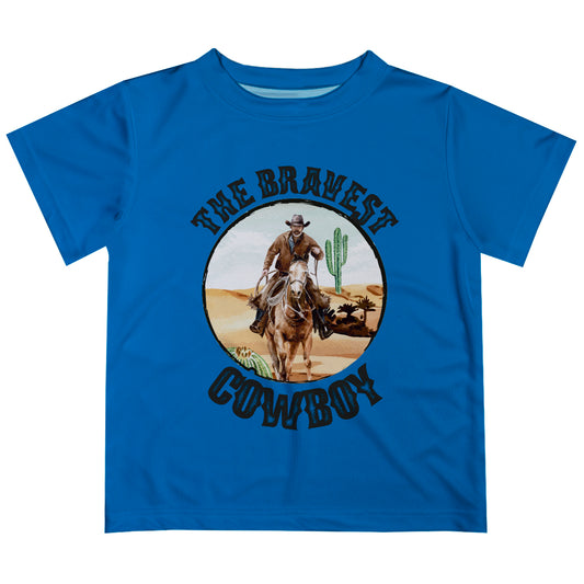 The Bravest Cowboy Blue Short Sleeve Tee Shirt