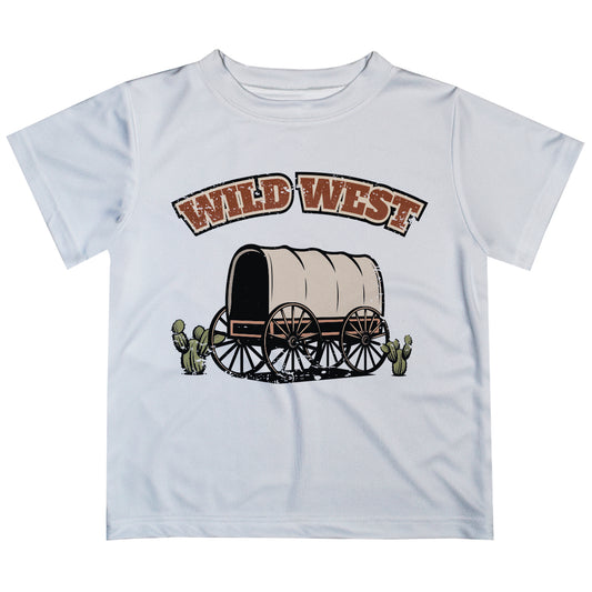 Wild West White Short Sleeve Tee Shirt
