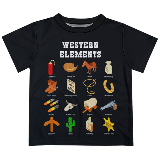 Western Elements Black Short Sleeve Tee Shirt