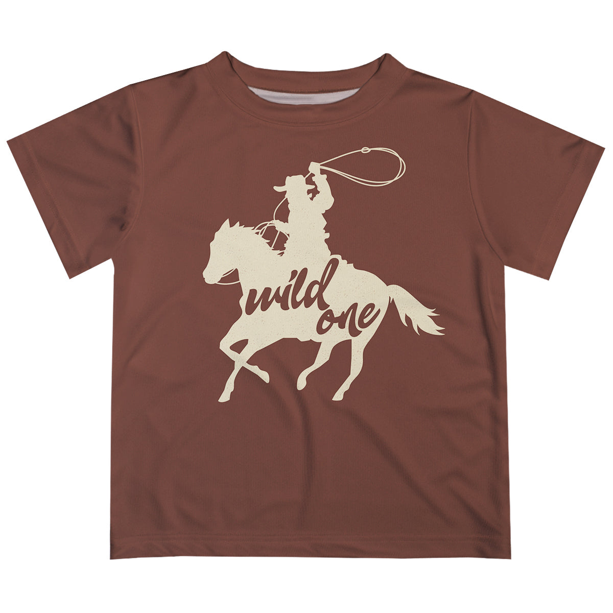 Wild One Brown Short Sleeve Boys Tee Shirt
