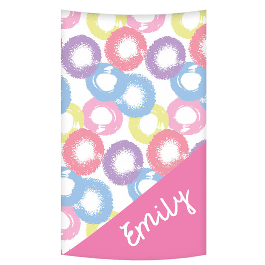 Circles Name Pink Towel