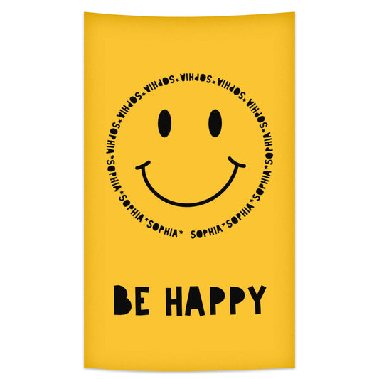 Happy Face Yellow Towel 51x 32""