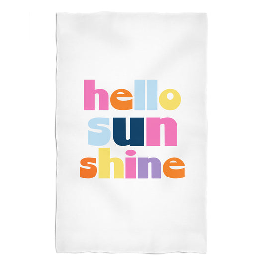 Hello Sunshine White Towel 51 x 32""