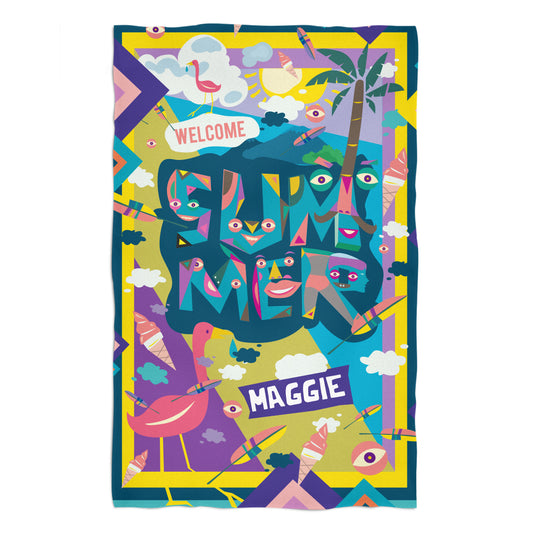 Welcome Summer Name Towel 51 x 32""