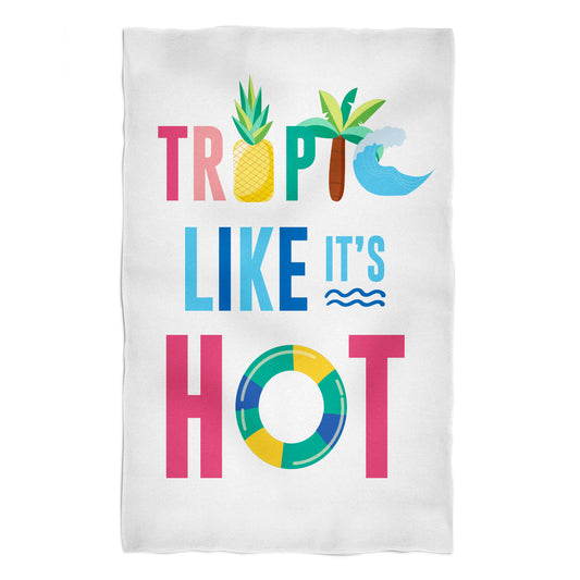 Tropical Like it´s Hot White Towel 51x 32""