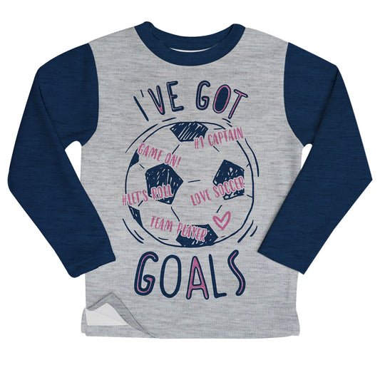 I´ Ve Got Goals Gray Heather Fleece Sweatshirt With Side Vents