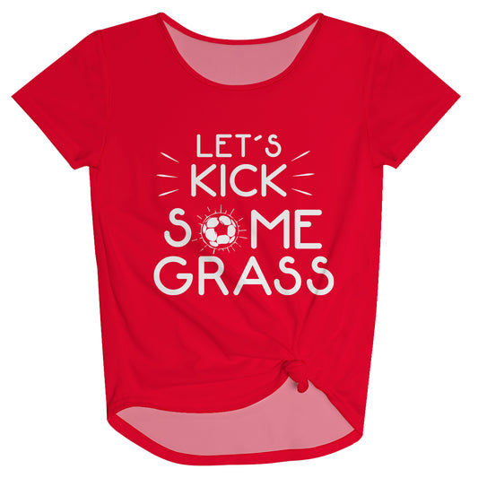 Lets Kick Some Grass Red Knot Top