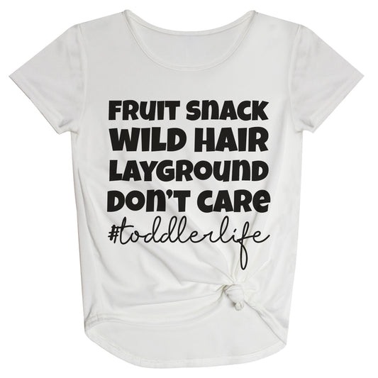 Toddlerlife White Short Sleeve Knot Top