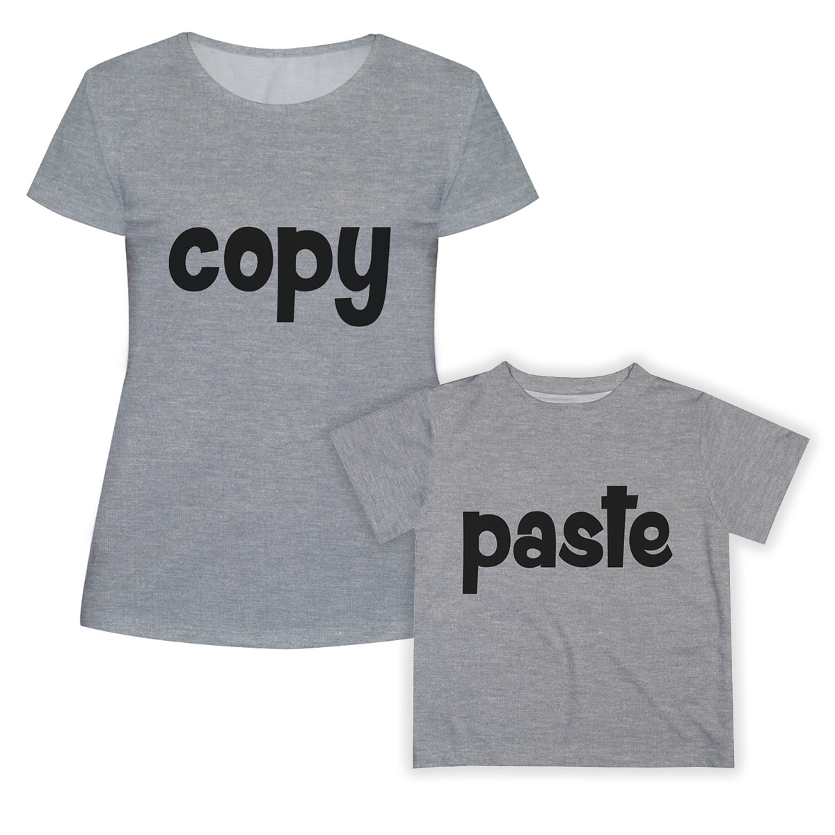 Copy Gray Short Sleeve Tee Shirt - Wimziy&Co.