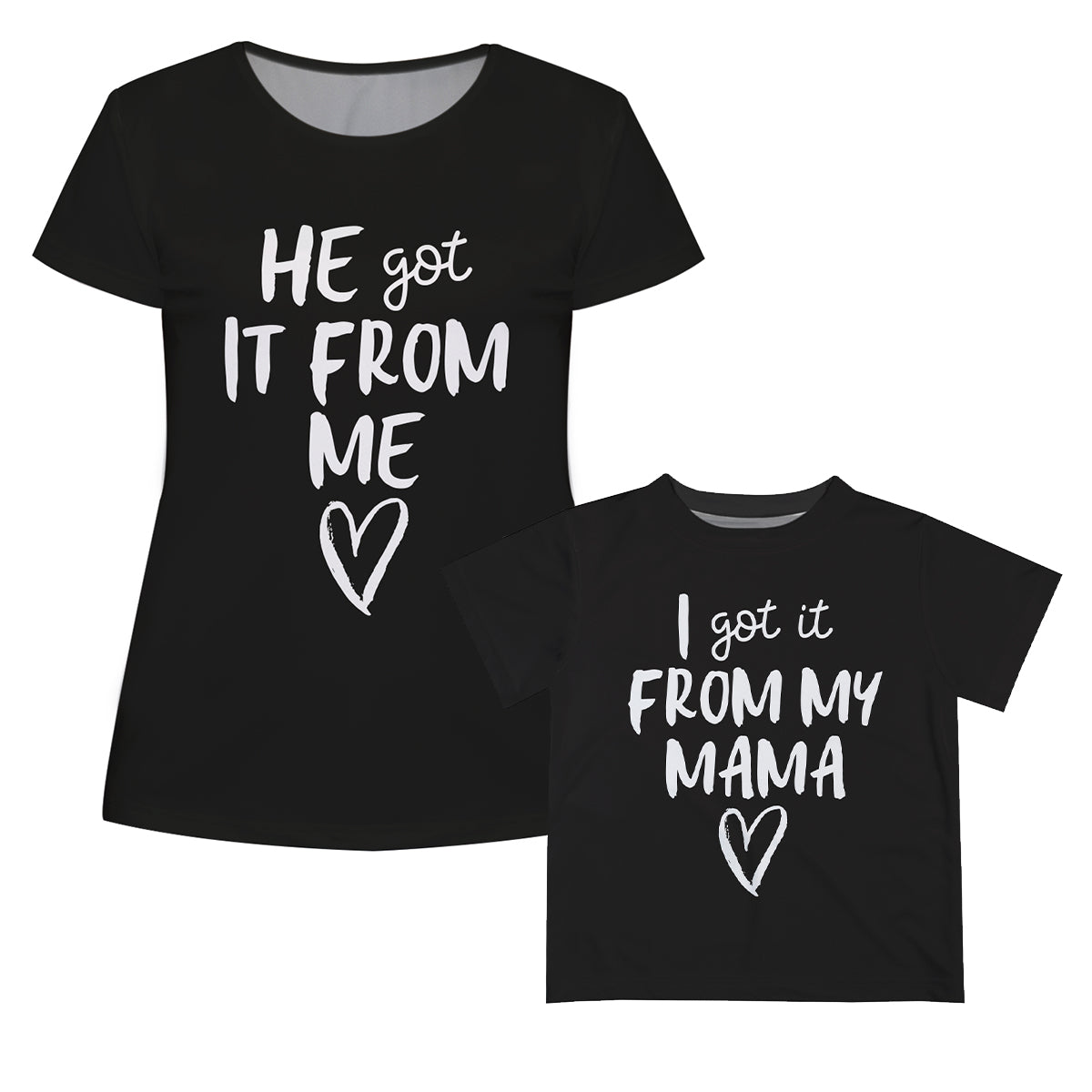 He Got It From Black Short Sleeve Tee Shirt - Wimziy&Co.