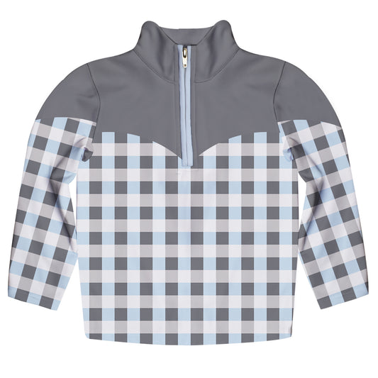 Cowboy Gray Fleece 1/4 Zip Pullover
