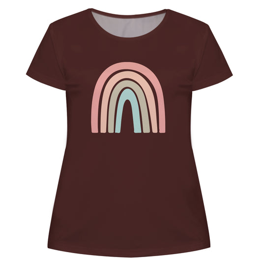 Rainbow Brown Short Sleeve Tee Shirt