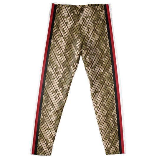 Animal Print Colors Stripe Gold Leggings