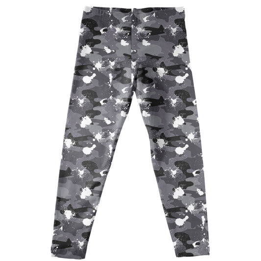 Gray Camo Print Leggings