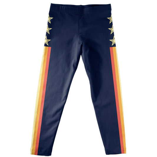 Retro Navy Leggings
