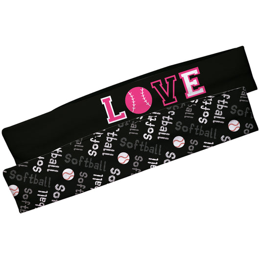 Love and Softball Headband Set