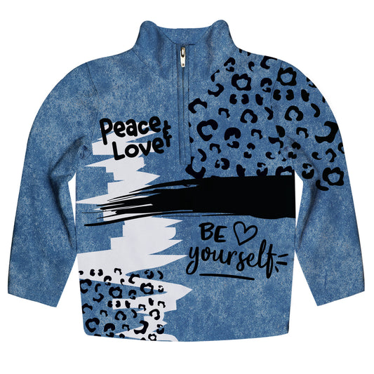 Be Yourself Long Sleeve Denim Quarter Zip