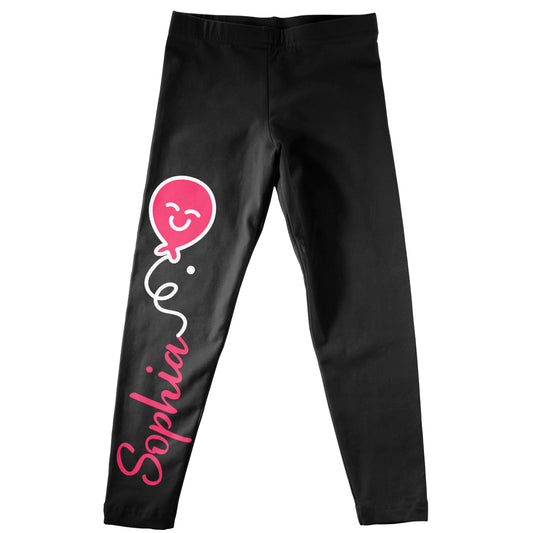 Balloon Name Black Leggings
