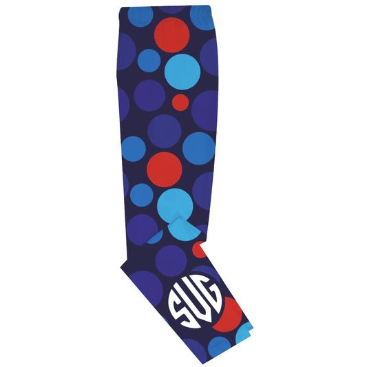 Dots Navy and Red Leggings