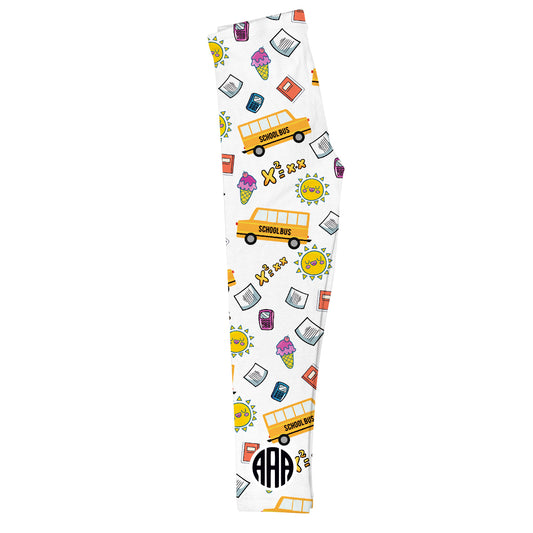 Monogram Bus White Leggings