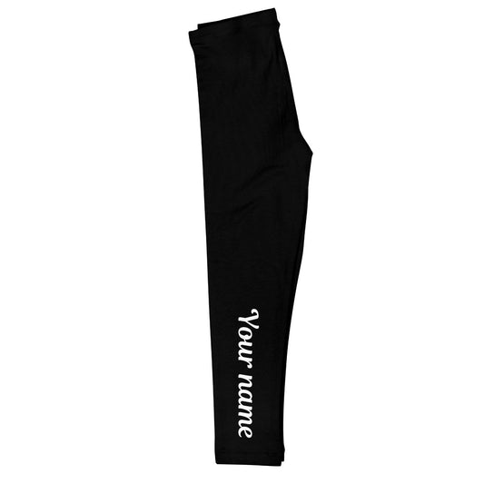 Personalized Name Solid Color Girls Leggings - Wimziy&Co.