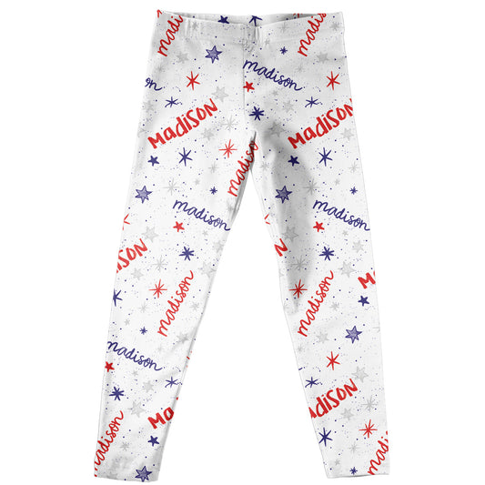 Stars White Leggings