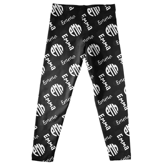 Name and Monogram Girl Leggings - Wimziy&Co.
