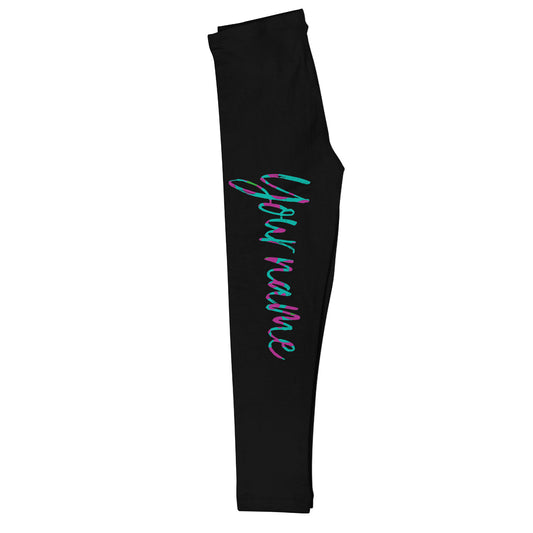 Your Name Black Leggings - Wimziy&Co.
