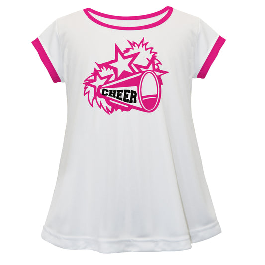 Cheer Star Megaphone White Short Sleeve Laurie Top