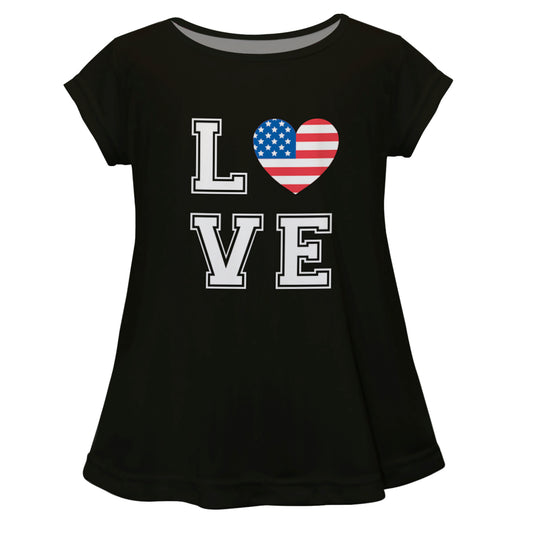 Love Black Short Sleeve Laurie Top