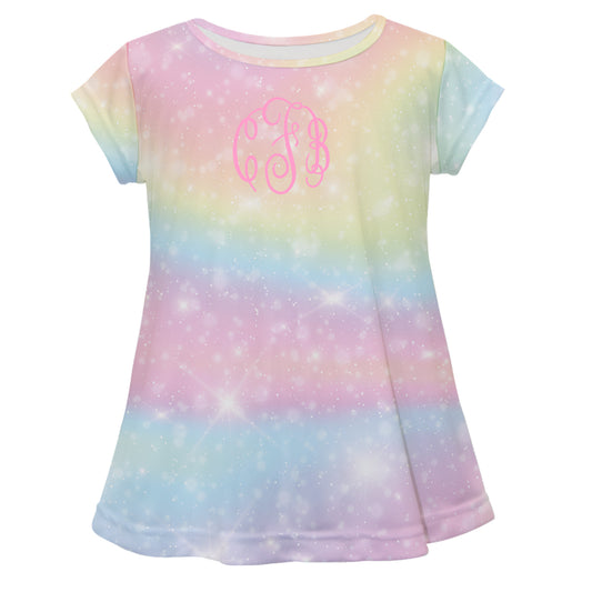 Monogram Colors Short Sleeve Laurie Top - Wimziy&Co.