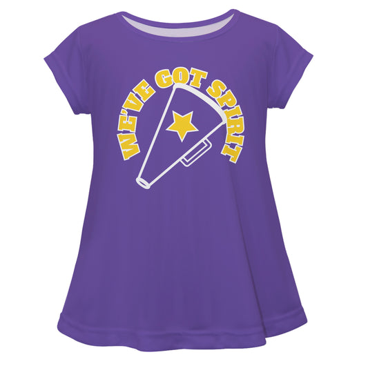Weve Got Spirit Purple Short Sleeve Laurie Top