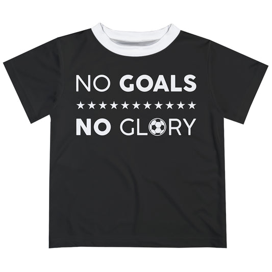 No Goals Black Short Sleeve Boys Tee Shirt