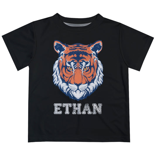 Tiger Name Black Short Sleeve Tee Shirt