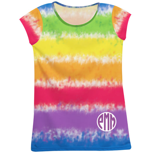 Monogram Colors Tie Dye Short Sleeve Tee Shirt - Wimziy&Co.