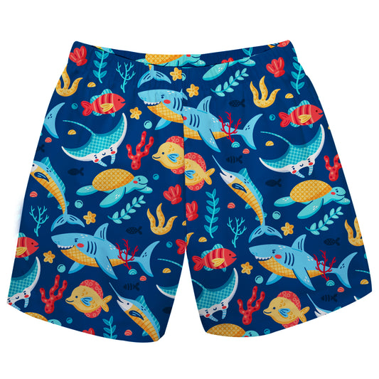 Sea Animal Navy Pull on Short - Wimziy&Co.