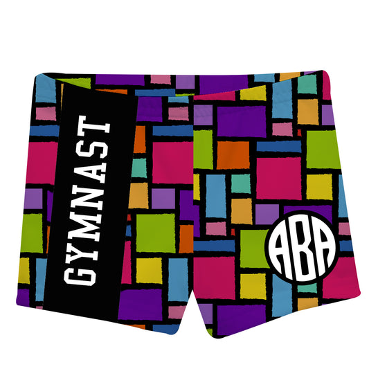 Gymnast Monogram Colors Shorties