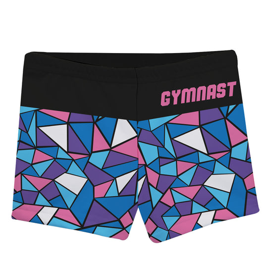 Gymnast Abstract Black Shorties
