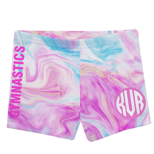 Gymnastics Monogram Pink and Blue Shorties