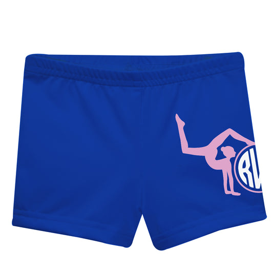 Gymnast Monogram Royal Shorties - Wimziy&Co.