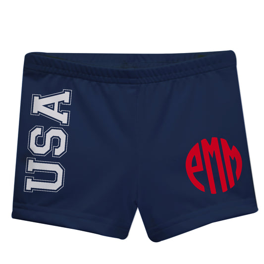 USA Monogram Navy Shorties