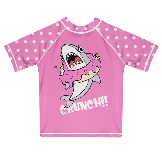 Grunch Pink Short Sleeve Rash Guard