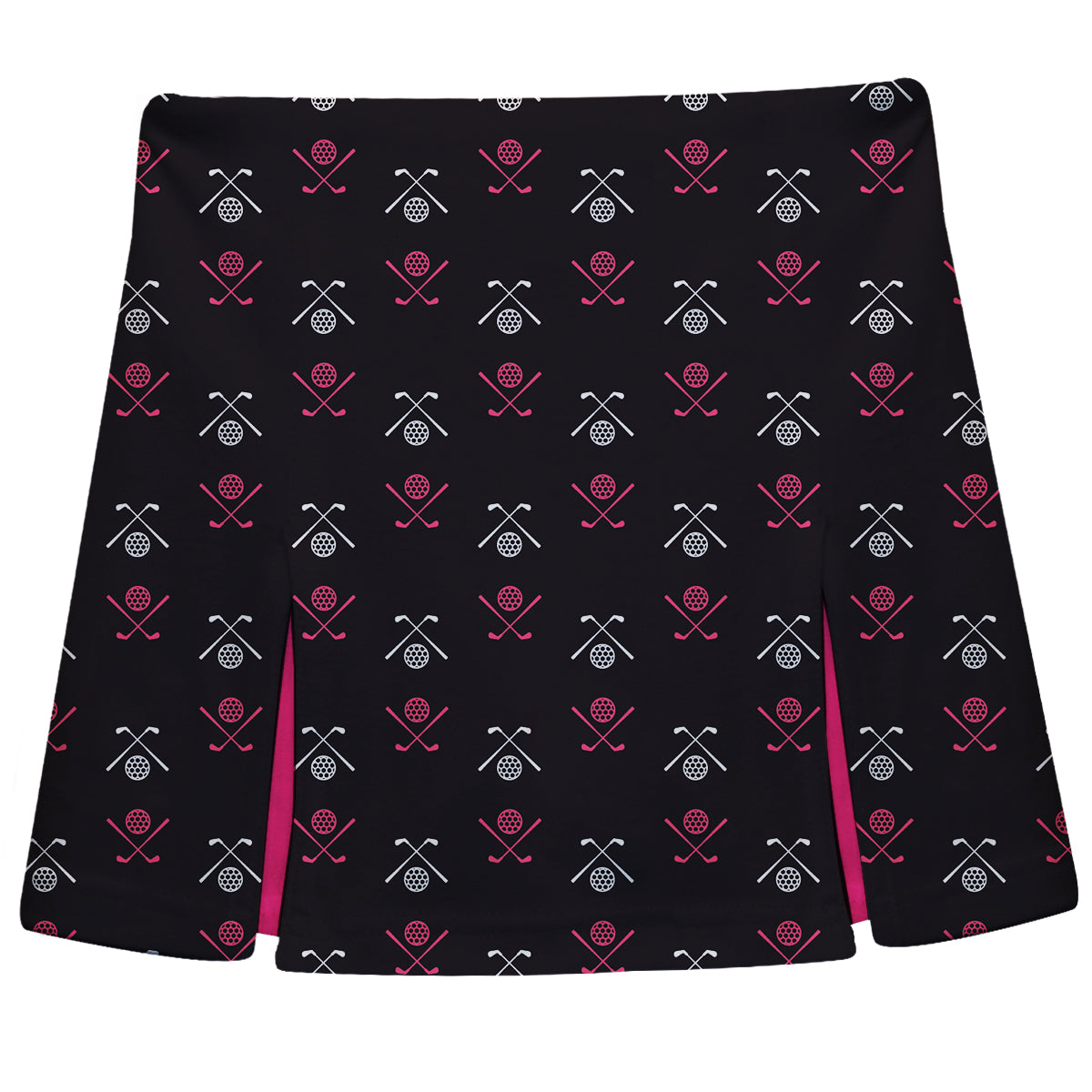 Golf Print Black Skort